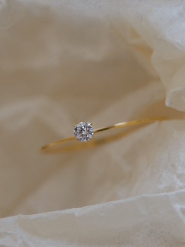 Ring with artificial gems gold accessories  L0164