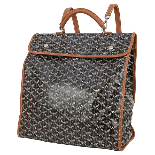 Used GOYARD ゴヤール サンレジェ バックパック ゴヤールディン キャンバス ブラック ブラウン リュック サック 2WAY 超美品