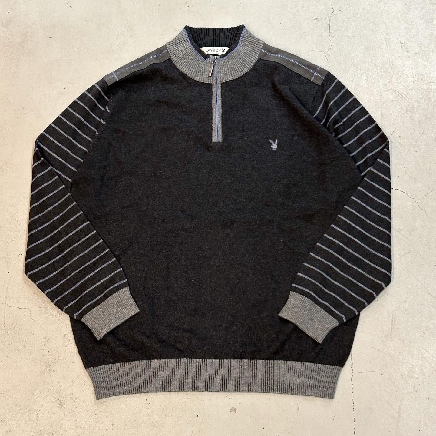 00s PLAYBOY “VOGUE CLASSIC WEAR” half zip P/O shirt【高円寺店】