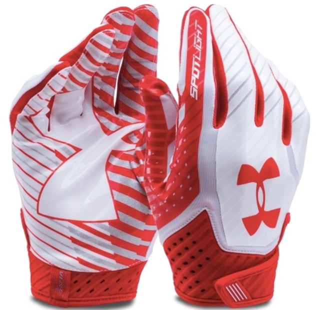【LG】UA SPOTLIGHT 2017 レッド ホワイト アメフト グローブ