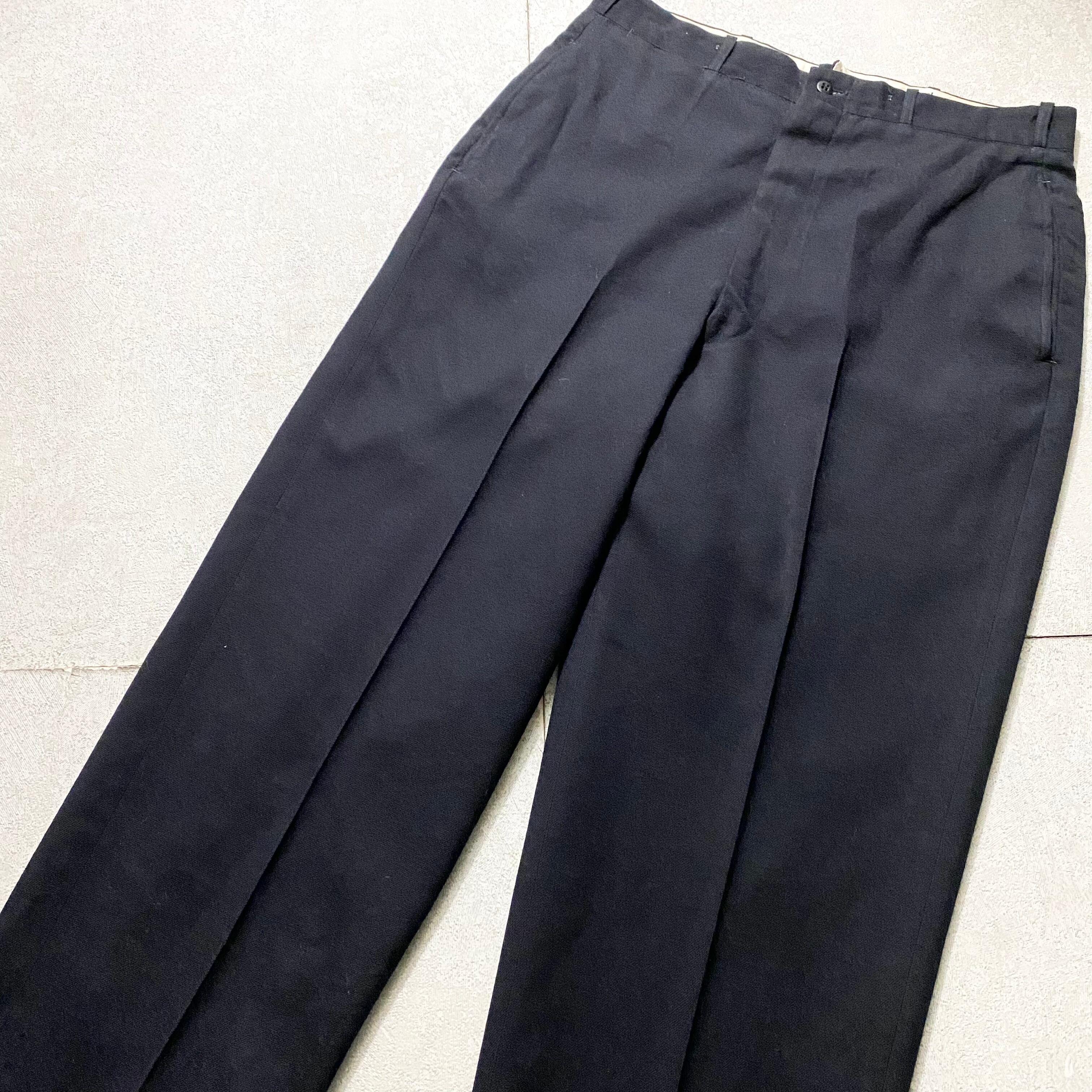 vintage black wide slacks
