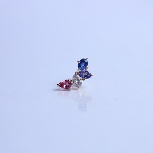 Eccentric 4 stones Single Earring