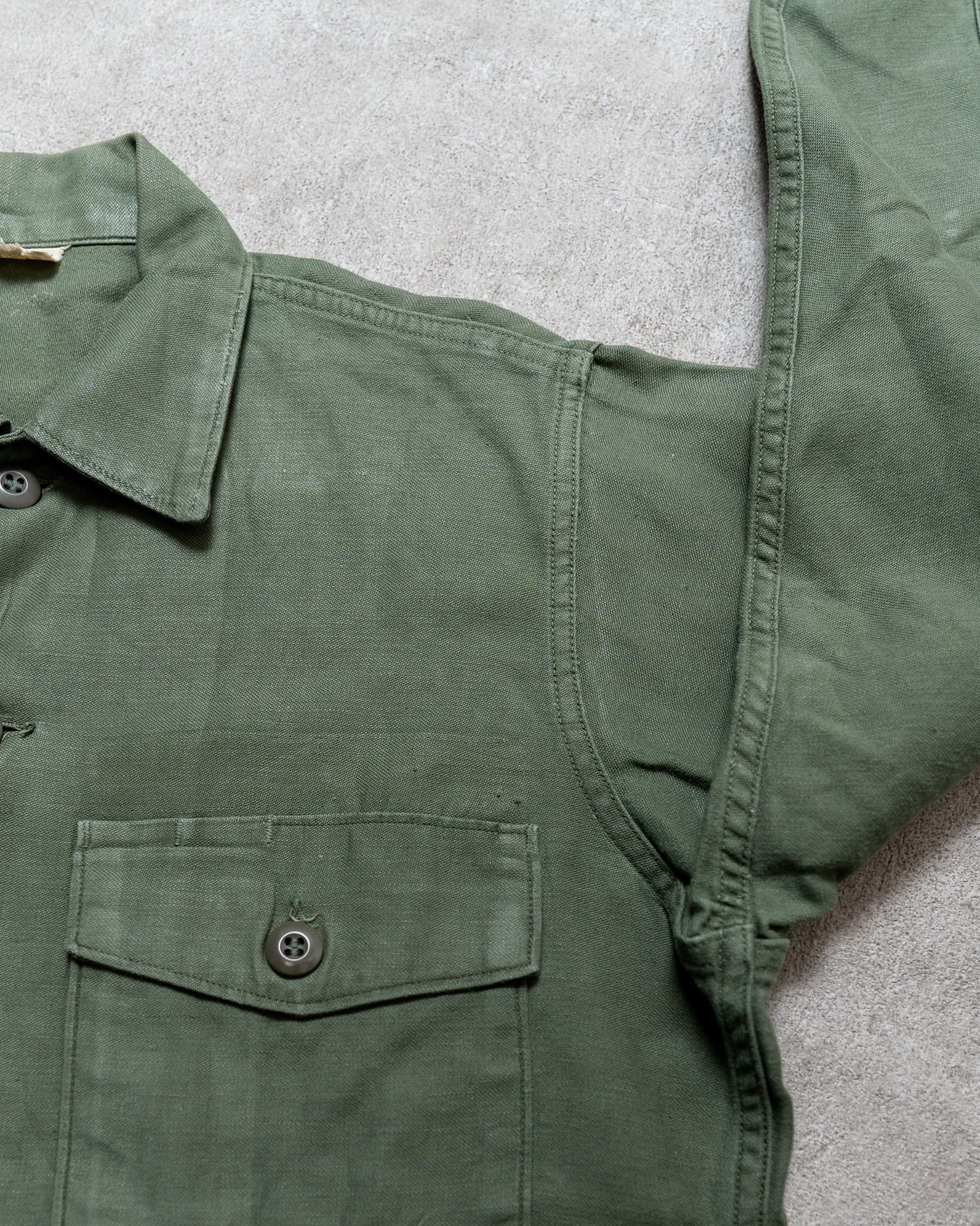 15 1/2】U.S.Army 60's OG-107 Utility Shirt Cotton100％ 