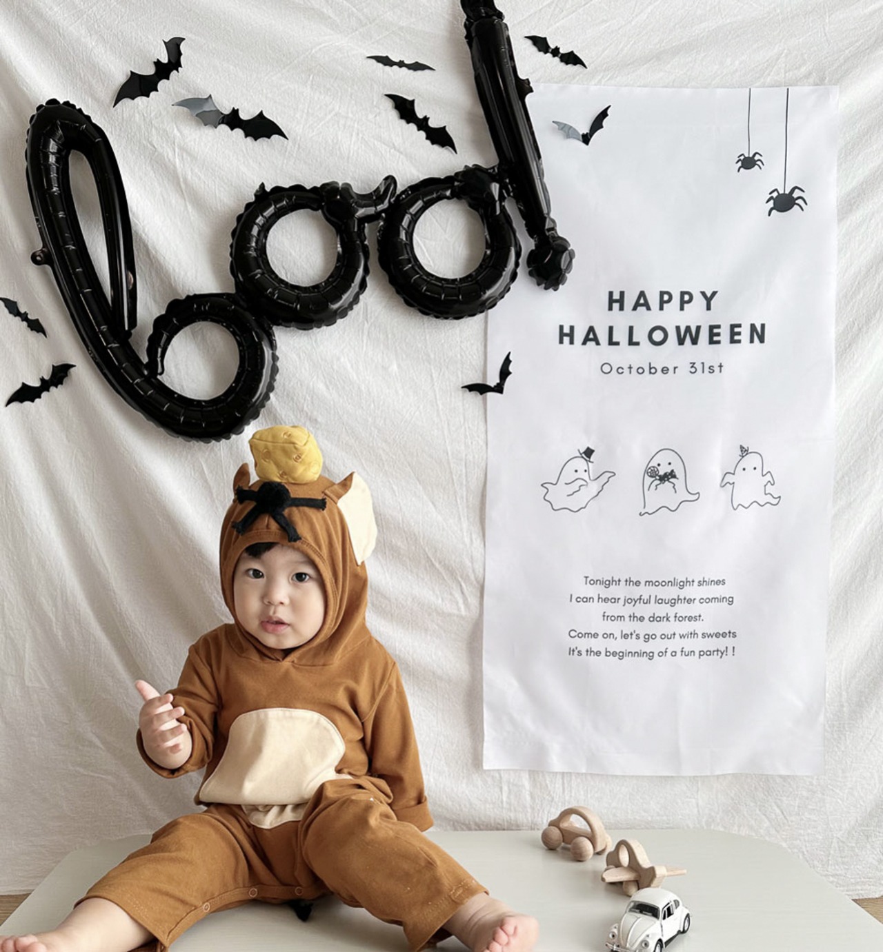 送料無料】ハロウィン 撮影 小物 BOO Balloon 男の子 女の子 ベビー 