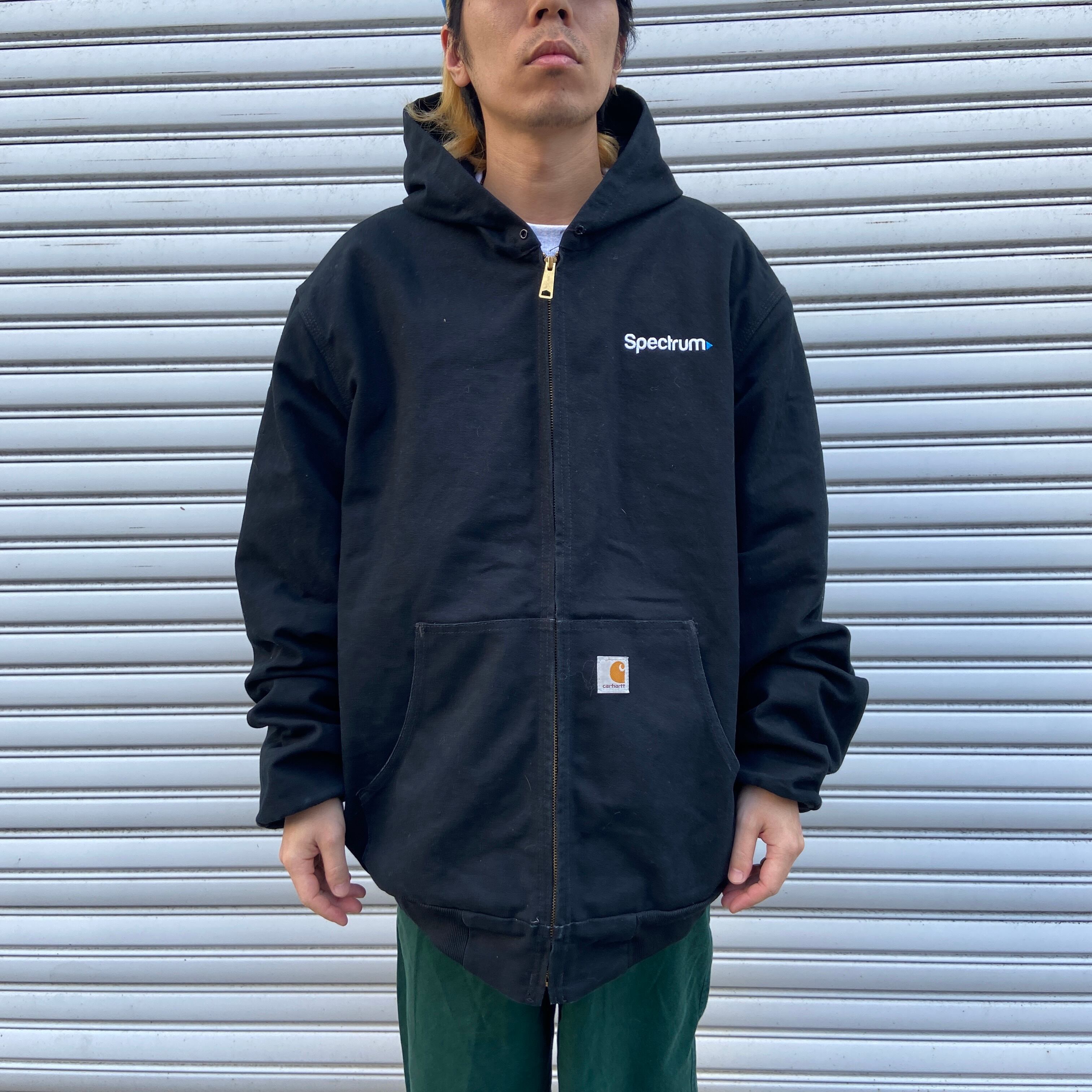 希少 布タグ！USA製 Carhartt アクティブジャケット モスグリーンデトロイトジャケット