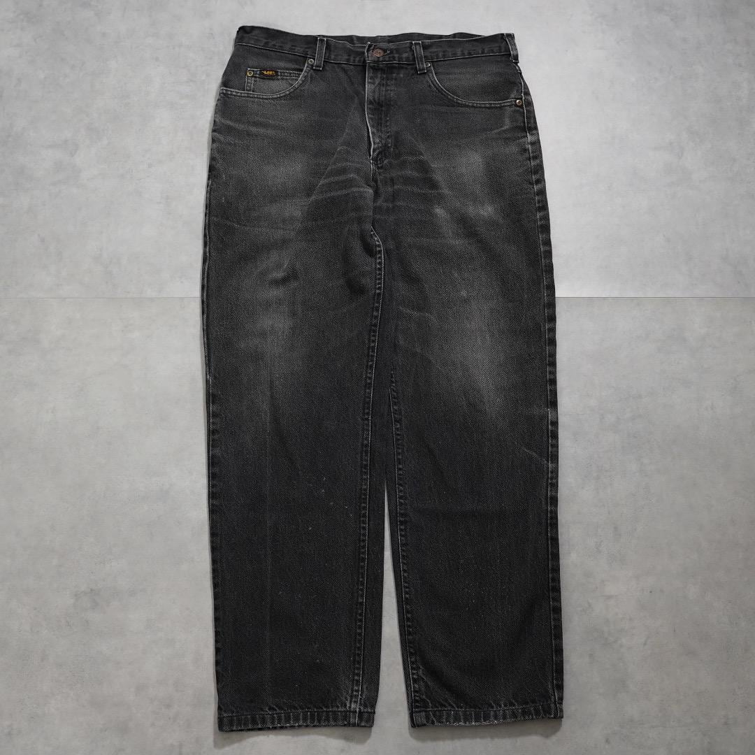 Lee リー W35 ブラックデニム ボトム パンツ 古着 黒 16254