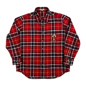 CASTELBAJAC カステルバジャック チェック柄 カシミヤ混 長袖 ウール シャツ サイズ 2 /メンズ/レッド