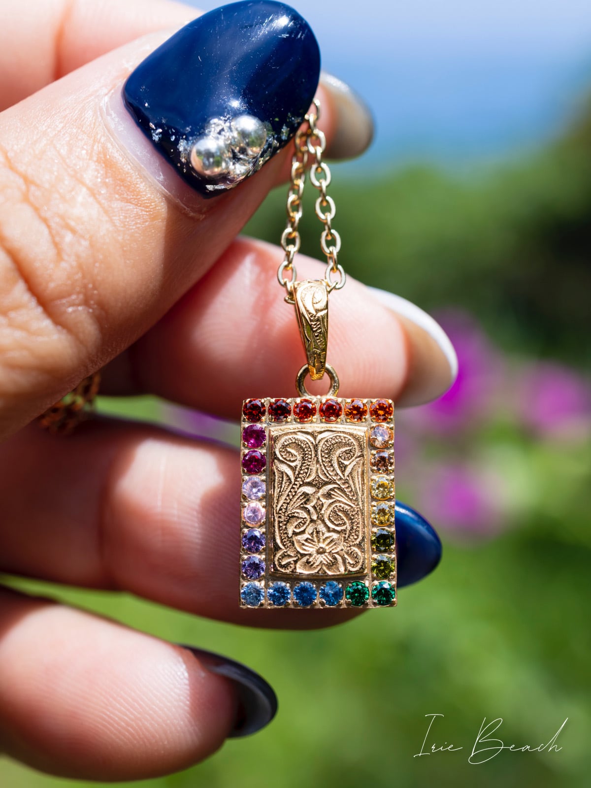 RAINBOW plate necklace | IRIEBEACH