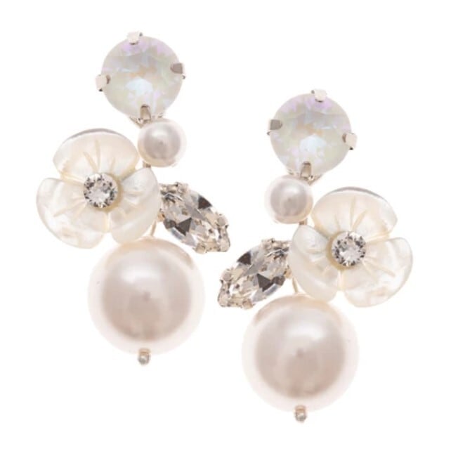 Elizabeth Bower】Trillium Bauble Drop シルバー ピアス/イヤリング 