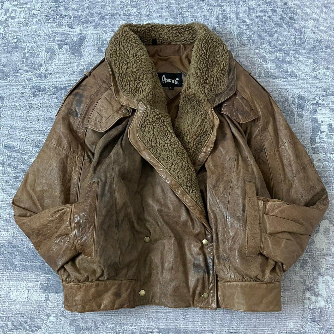 希少⭐︎ヴィンテージ ラムレザー G1 レザージャケット ライナー 光沢