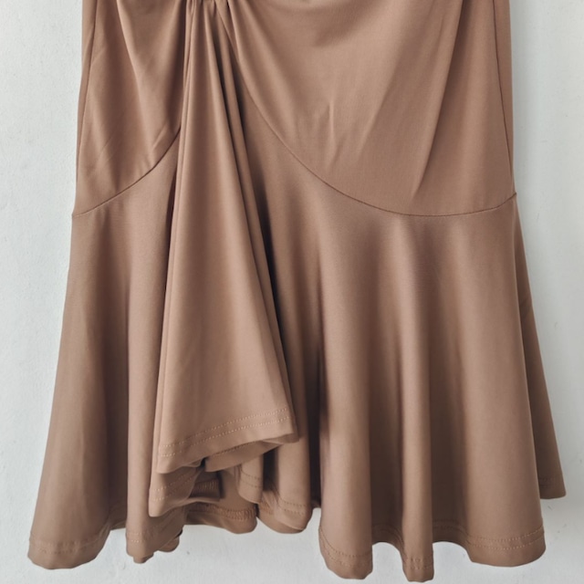 ギャザーデザイン アシンメトリー ラテンスカート 2col D00381