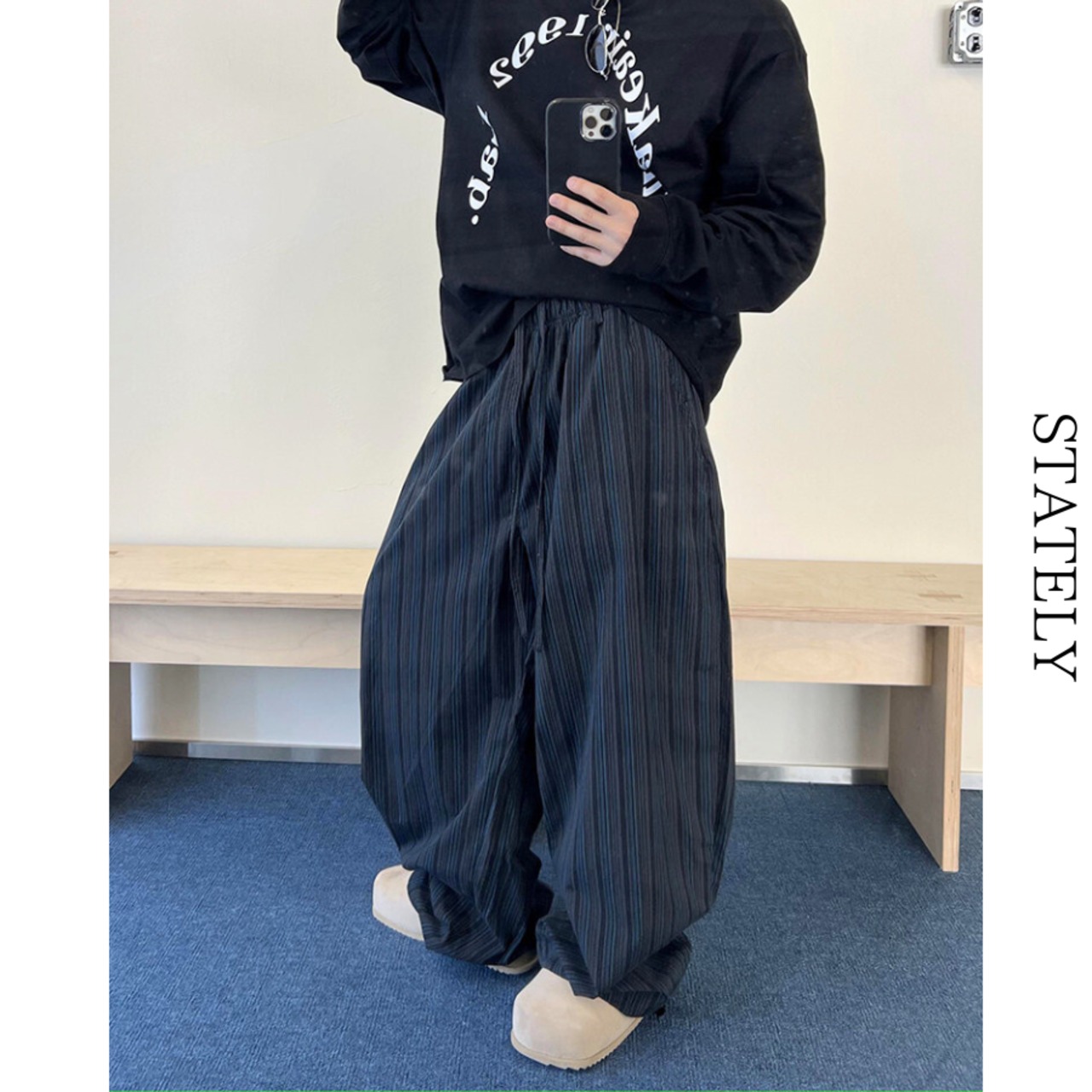 Flow Stripe ワイドPants_B31・画像3