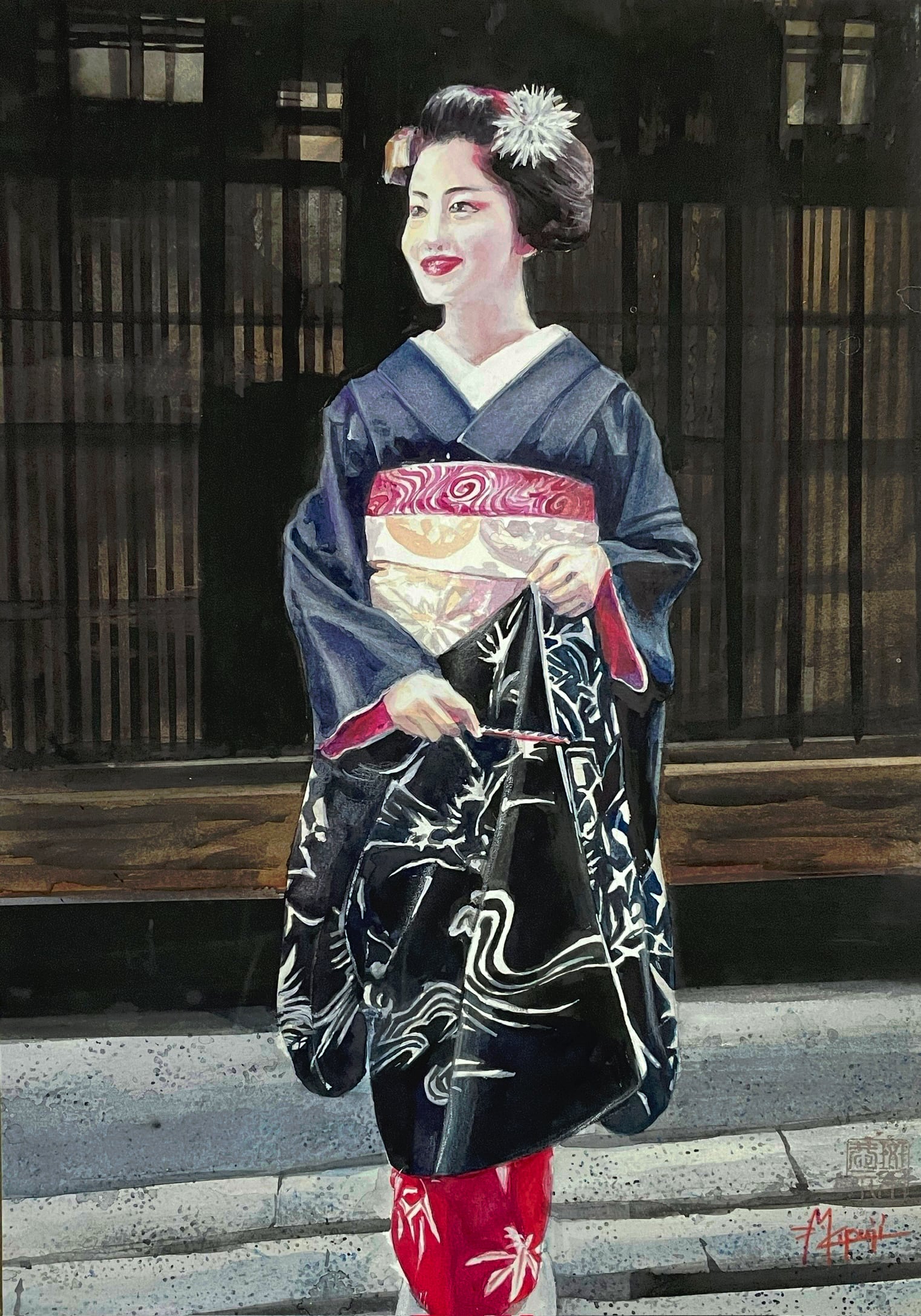 未着用！単衣＊片身変わり＊粋でカッコイイ＊着物＊トールサイズ＊１６７ｃｍ＊裄６８ 未着用！単衣＊片身変わり＊粋でカッコイイ＊着物＊トール