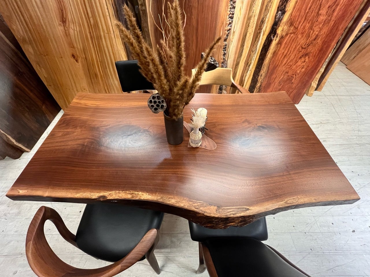 BILCOAST ウォールナットテーブル 国産 ダイニングテーブル 幅160cm ウォールナット 杉工場 搬入・組立