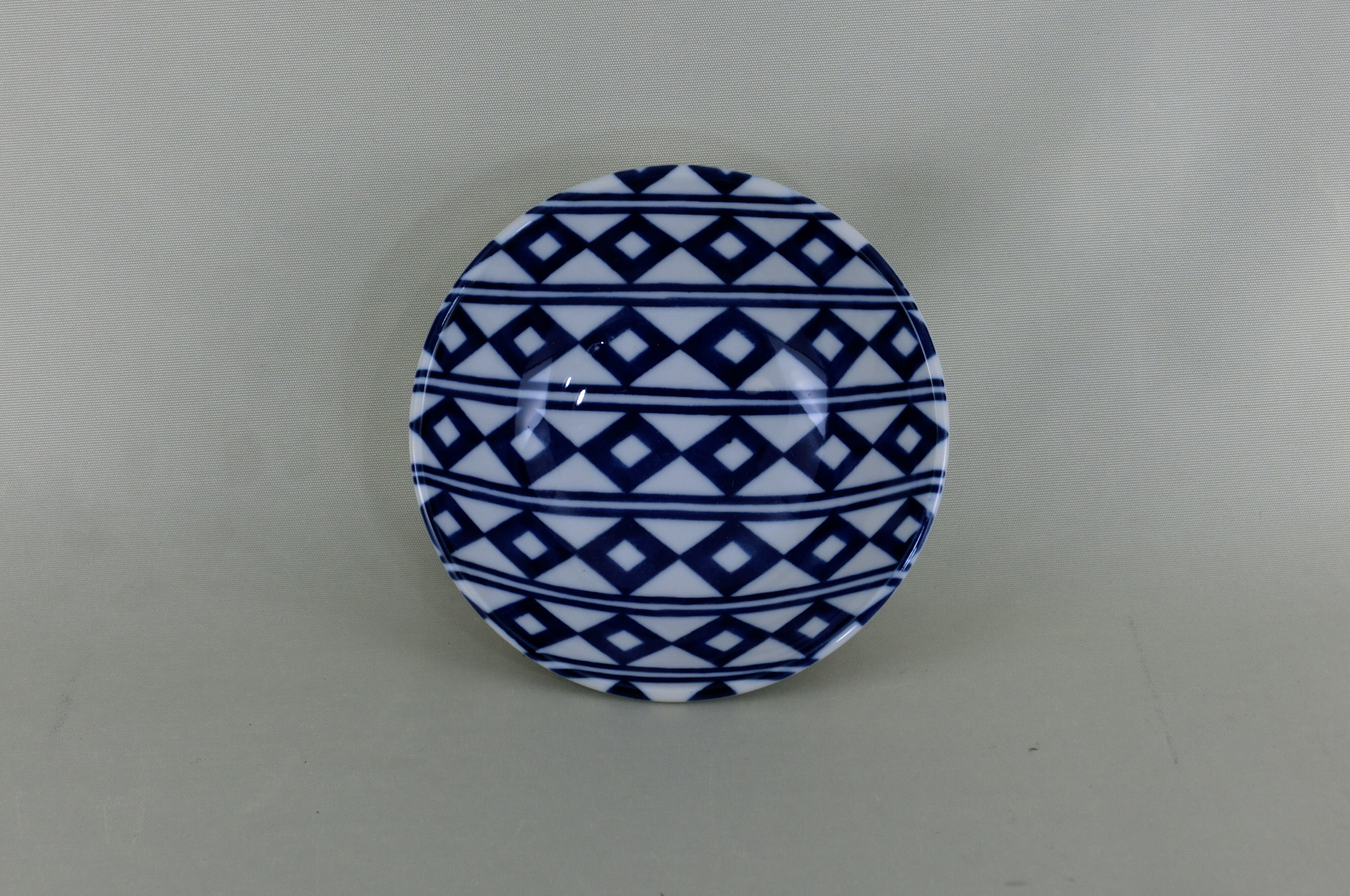 藍小紋伝統柄シリーズ　小鉢（四ツ目格子）