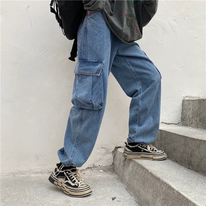 スタイルルーズジーンズ レディースカジュアルパンツ ストリート かわいい ケッペル35649209345