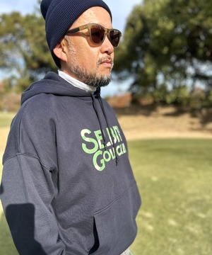 LOGO GREEN CAMOUFLAGE PARKA ”navy” / 迷彩ロゴパーカー
