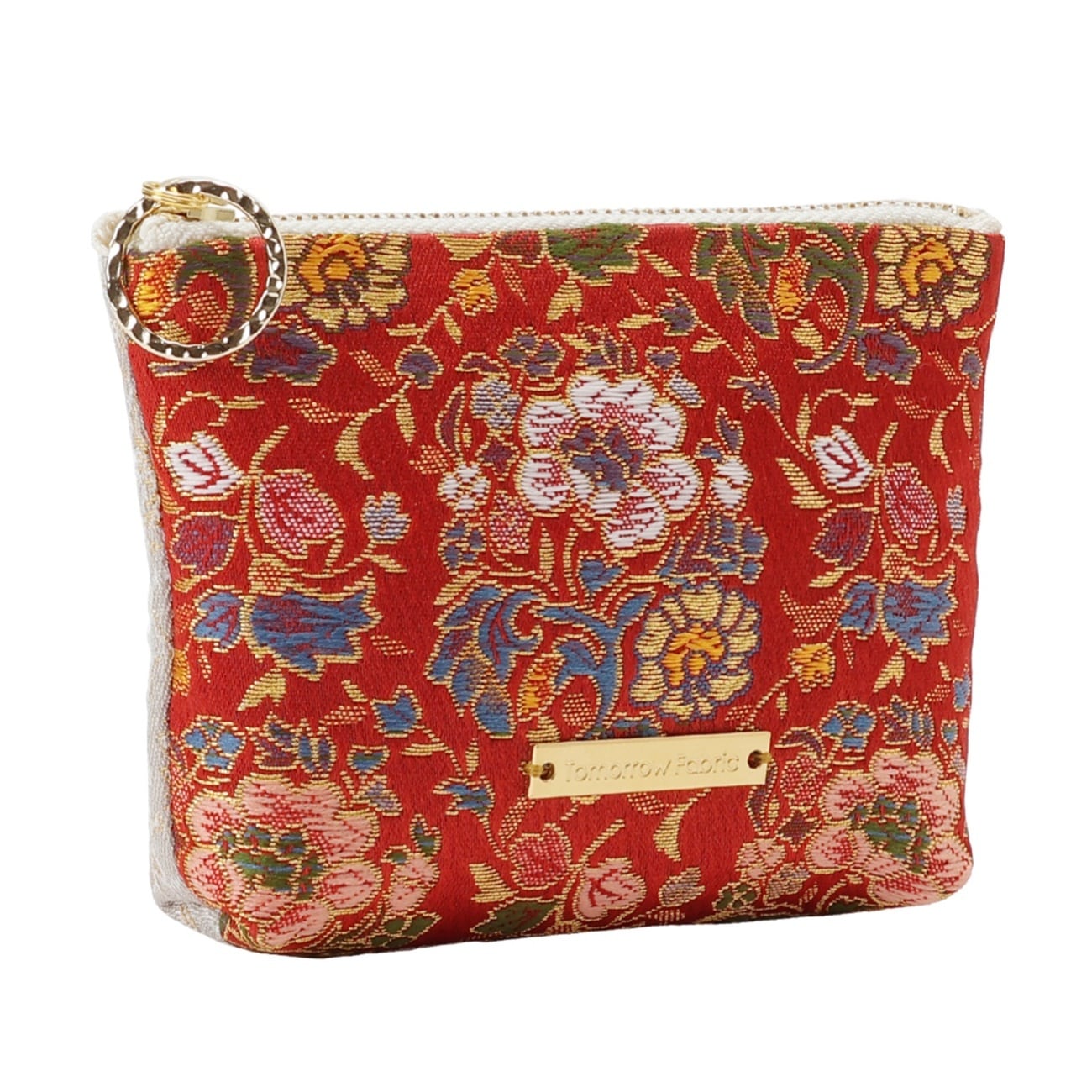 HOSOO】Collage スクエアポーチ ラージプラス(西陣織)