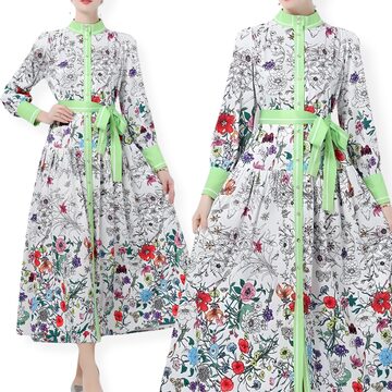 24AW】KIDILL DOCKING SHEER FLOWER DRESS(PINK FLOWER) KL878 | PAY ID