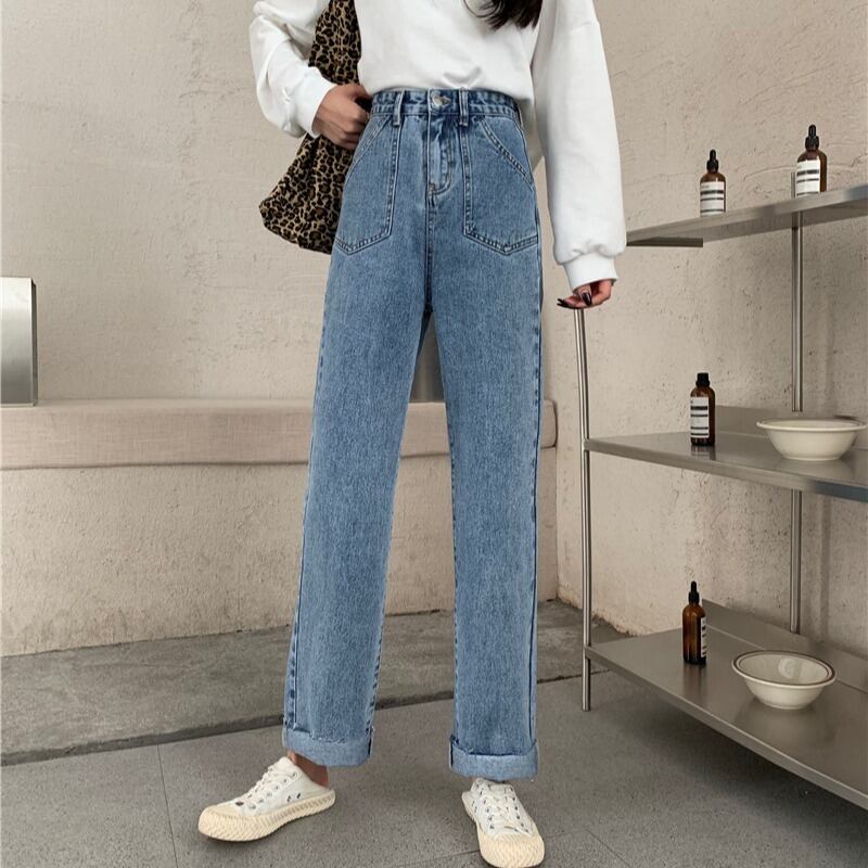 ジーンズ スプリングハイウェストウェスト薄手ワイドレッグパンツ 春物 ワイドパンツ 1号婦人27475429819