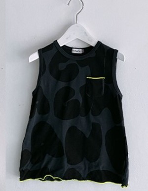 【23SS】フランキーグロウ ( frankygrow )  GARMENT DYE POCKET TANK［ S / M / L ］　DEEP NAVY　タンクトップ