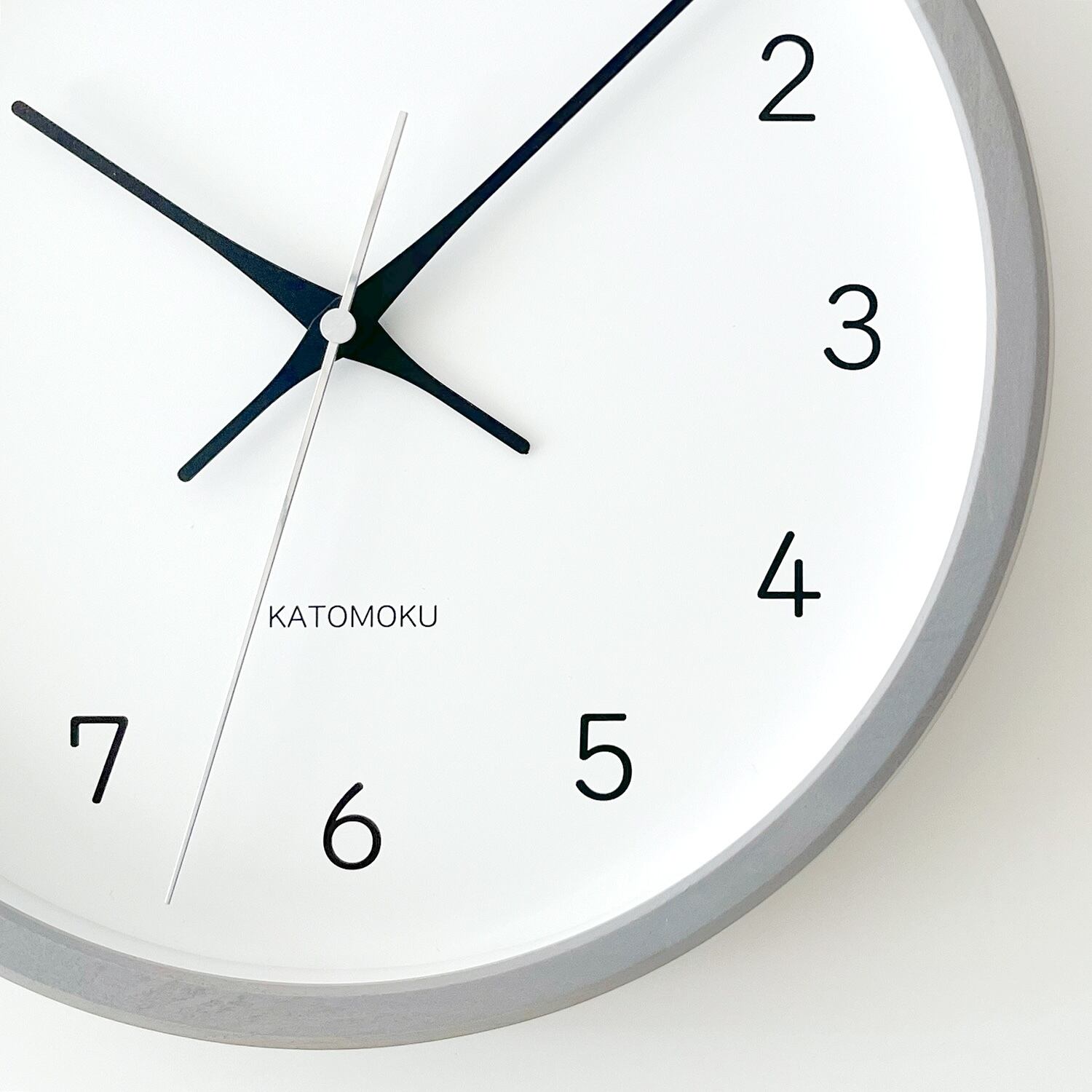 KATOMOKU muku clock 13 グレー km-104GR 掛け時計 | 加藤木工株式会社