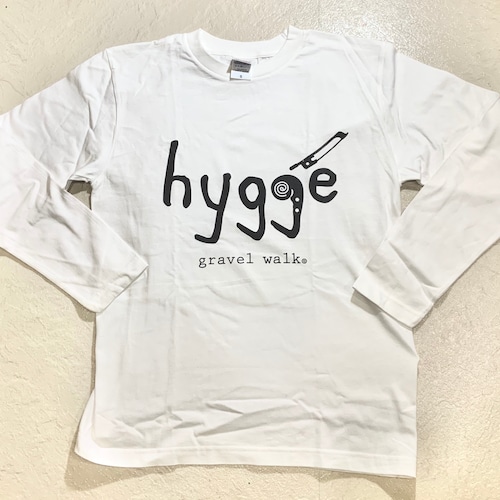 【Tシャツ（長袖）】Hygge（ロゴ大） ホワイト