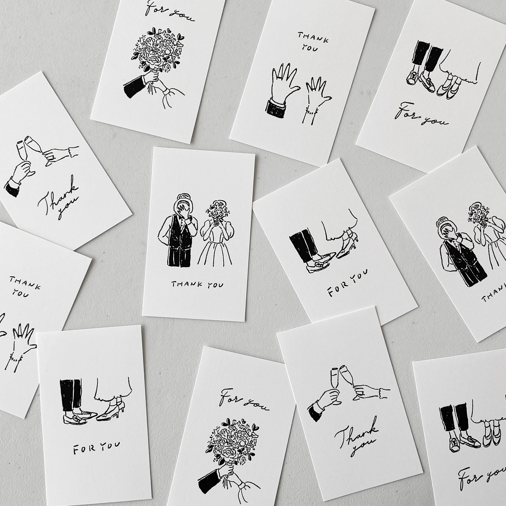 ウェディング カードタグ イラスト 6種 カードタグ 30枚 結婚式 ウェディング 小西製作所 ウェディング 結婚式 オリジナルアイテム
