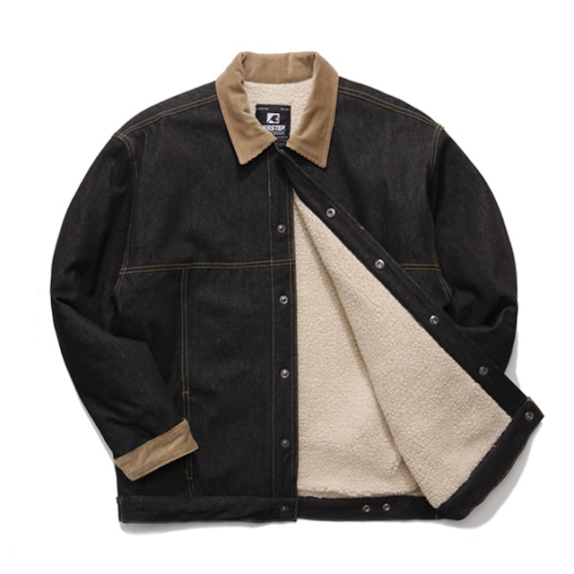 [PERSTEP] New Jack Denim Jacket Black 正規品  韓国 ブランド パーカー フリース ジャケット