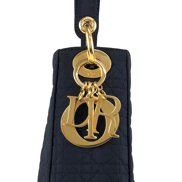 Christian Dior クリスチャン ディオール カナージュ ショルダーバッグ ブラック ロゴチャーム ナイロン ホーボーバッグ vintage ヴィンテージ オールド gd5hwv