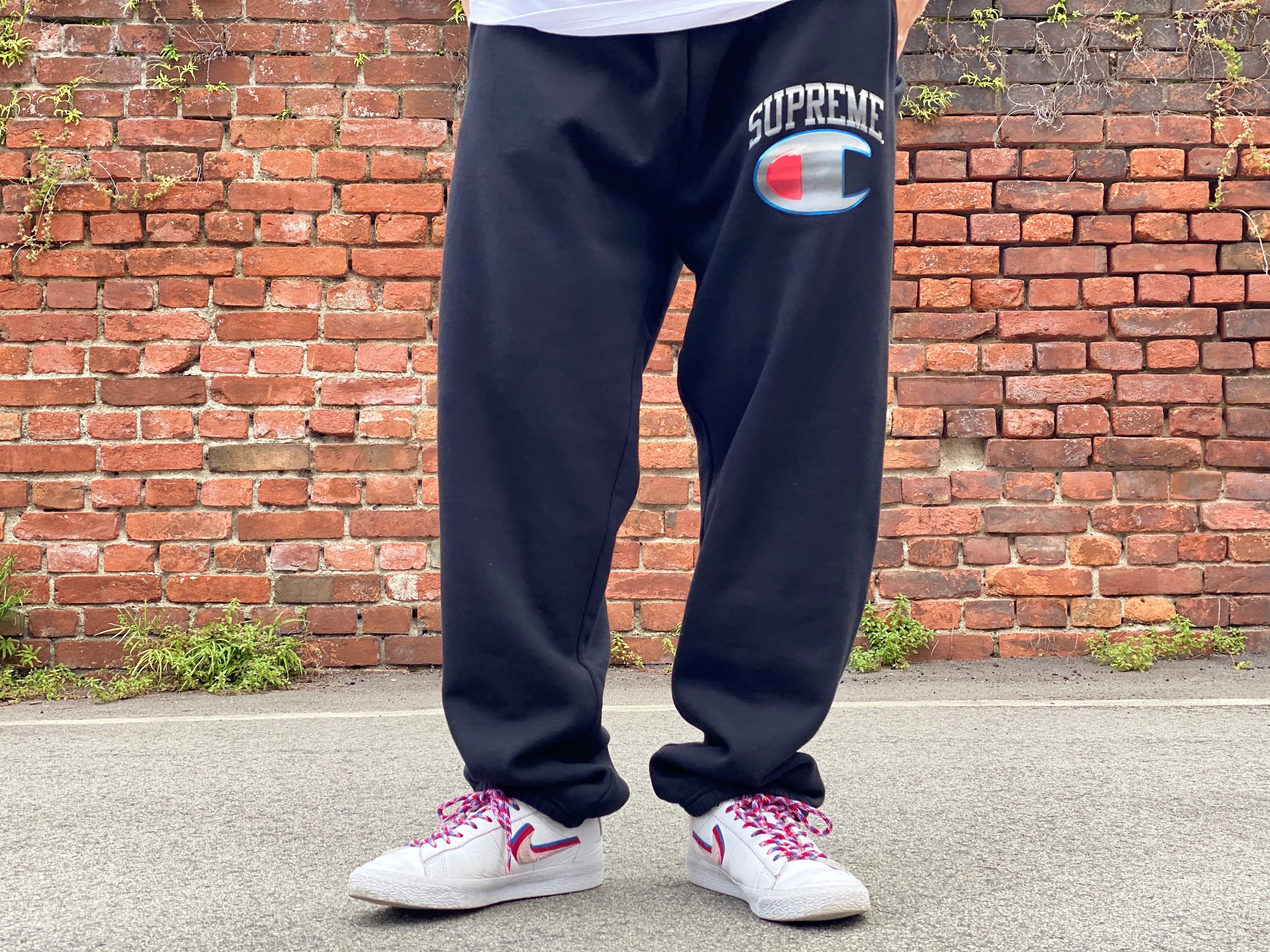 Supreme CHAMPION CHROME SWEATPANT BLACK LARGE 55 6839 | BRAND  