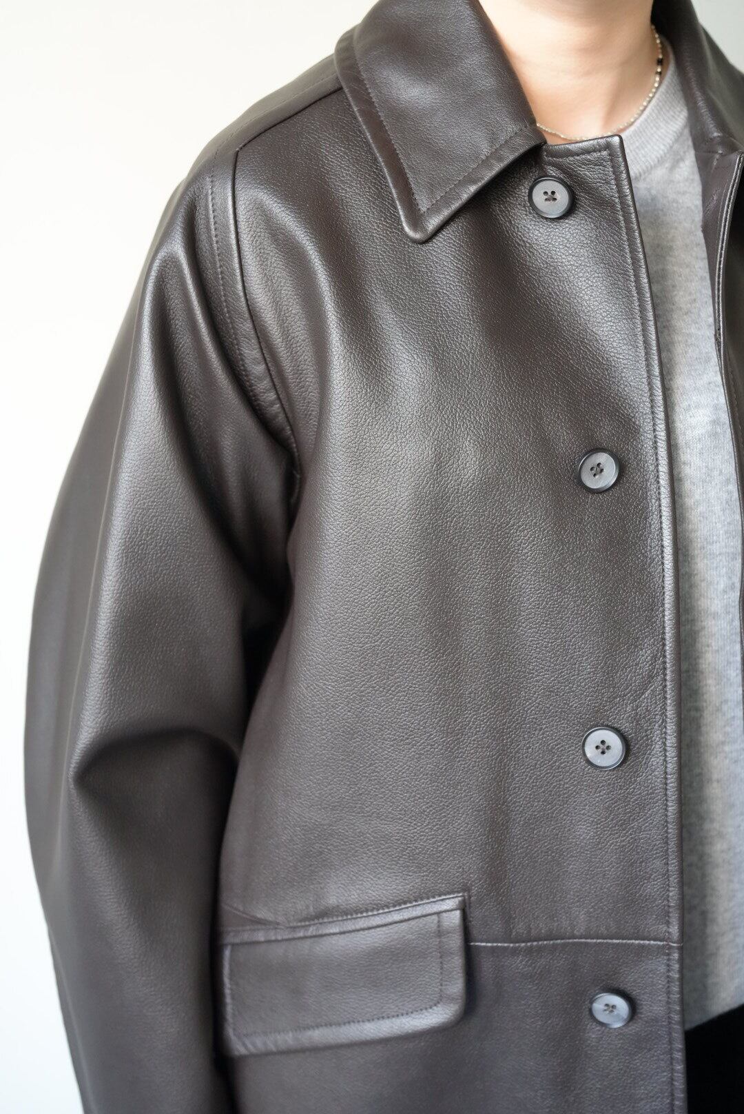 MAATEE&SONS LEATHER HALF COAT | TOMMY'S KURAMAE