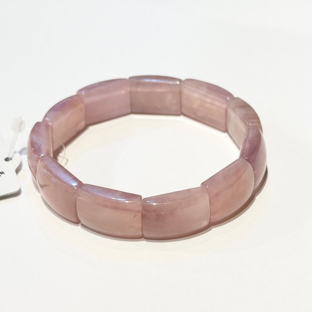 【紫を帯びた優美なローズカラー】パープルローズクォーツ バングル 約14～18×11～12mm【BR9008】SK