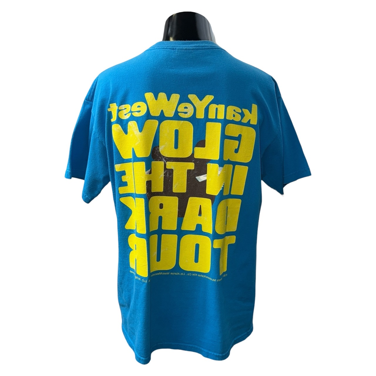 【Kanye Westｘ村上隆】カニエウェスト ドロップアウトベア Tシャツ ブルー  00's Vintage