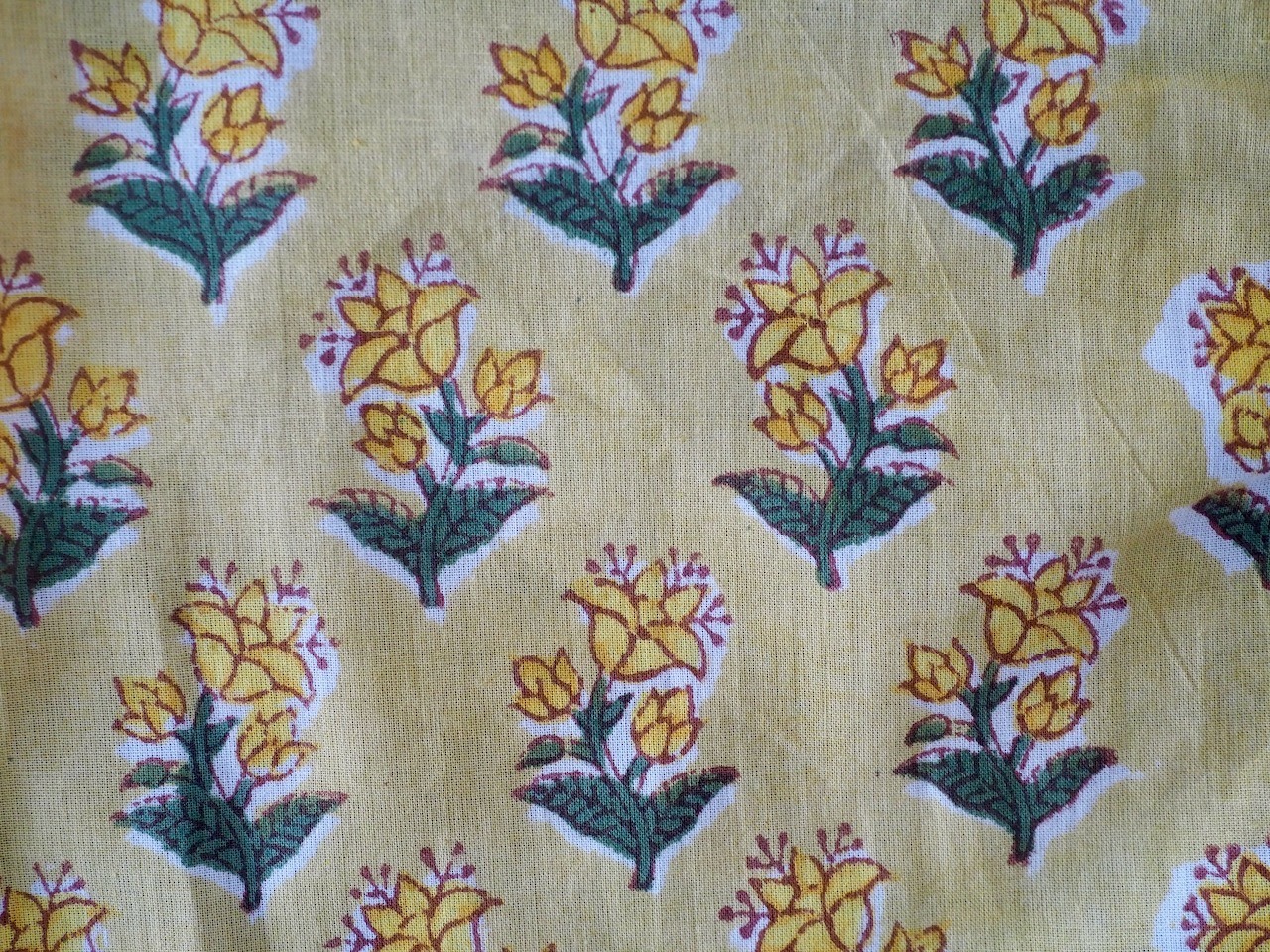 156ri049 Block Print Handkerchief b61
