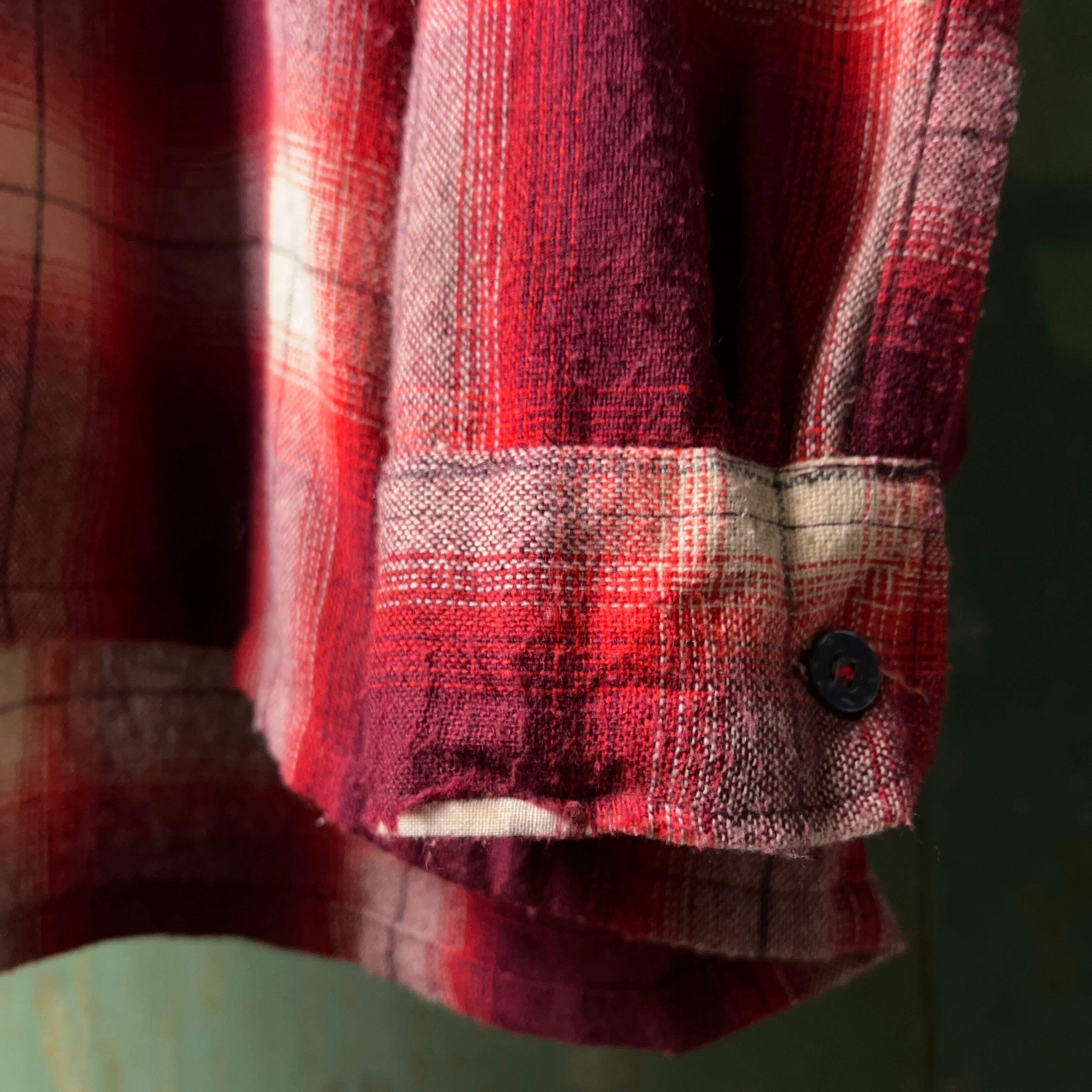 1970's JCPenney Ombre Plaid Wool Shirt 70年代 JCペニー オンブレ