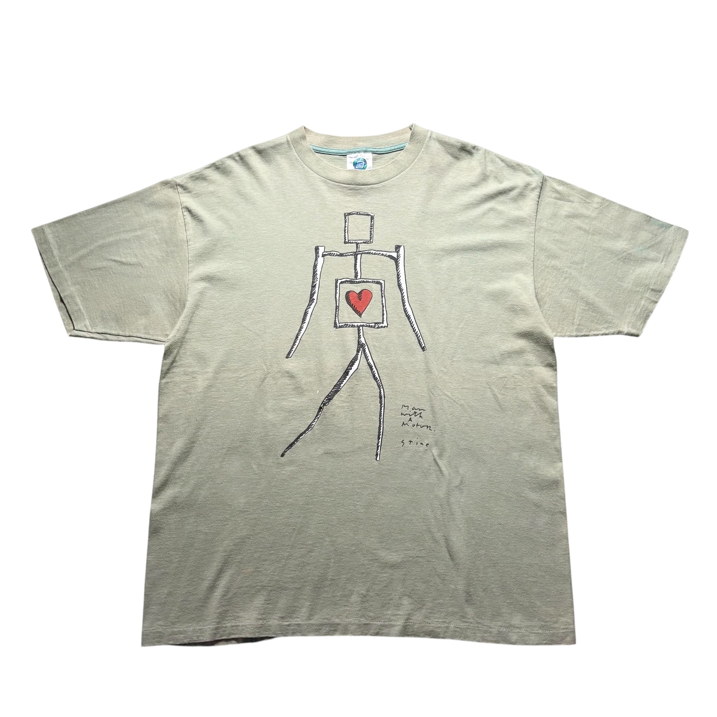 vintage 1990's HERB RITTS photo art tee “Fred with Tires” | NOIR