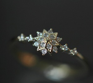 雪の結晶のリング　SILVER　0137