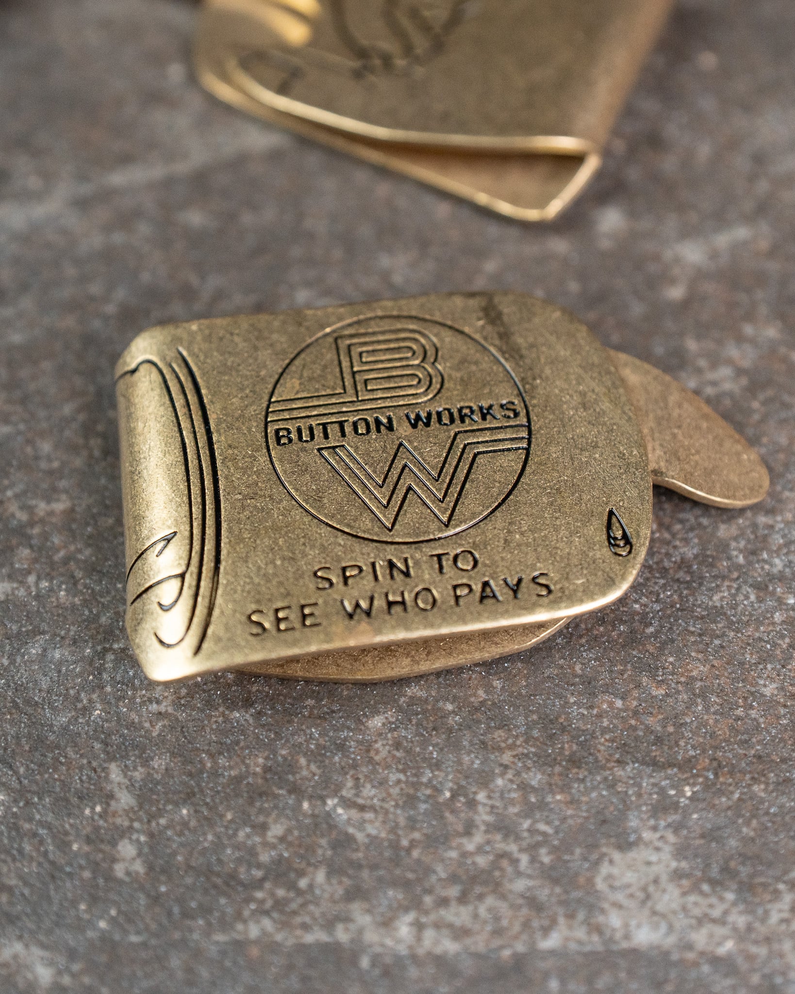BUTTON WORKS ×SD MONEY CLIP ブラック Button Works（ボタンワークス）YOU PAY マネークリップ｜大人の