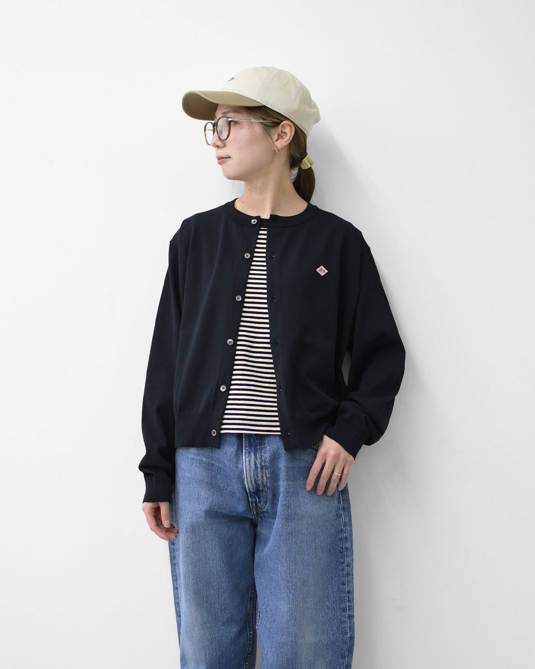 DANTON [ダントン] W Jersey Knit Crew Neck Cardigan [DT-D0137YSD