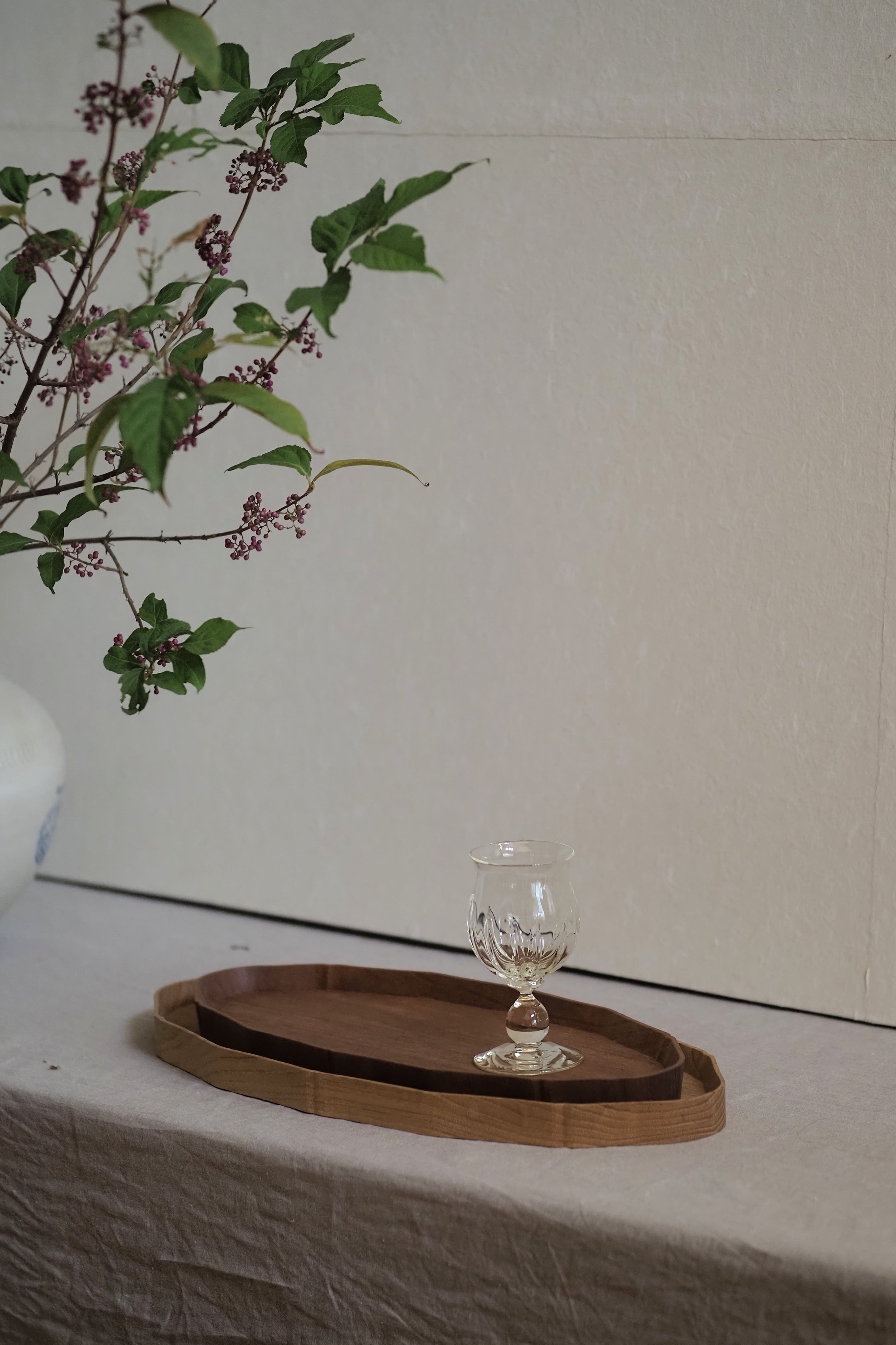 加藤良行 18.輪花オーバル盆大 | 陶屋なづな