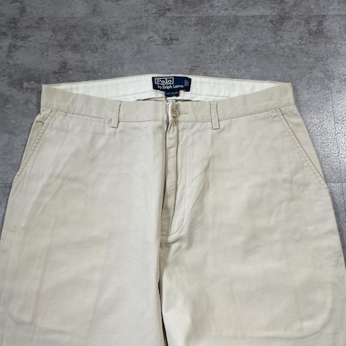 90-00s Ralph Lauren 33/30 ベージュチノパンツ 詳細写真7