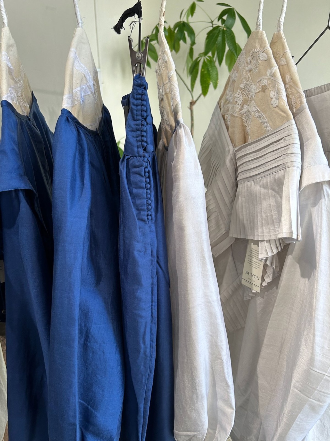 【定番】BUNON(ブノン) Tuck Ruffle Collar カディシルク プリーツ 付け衿