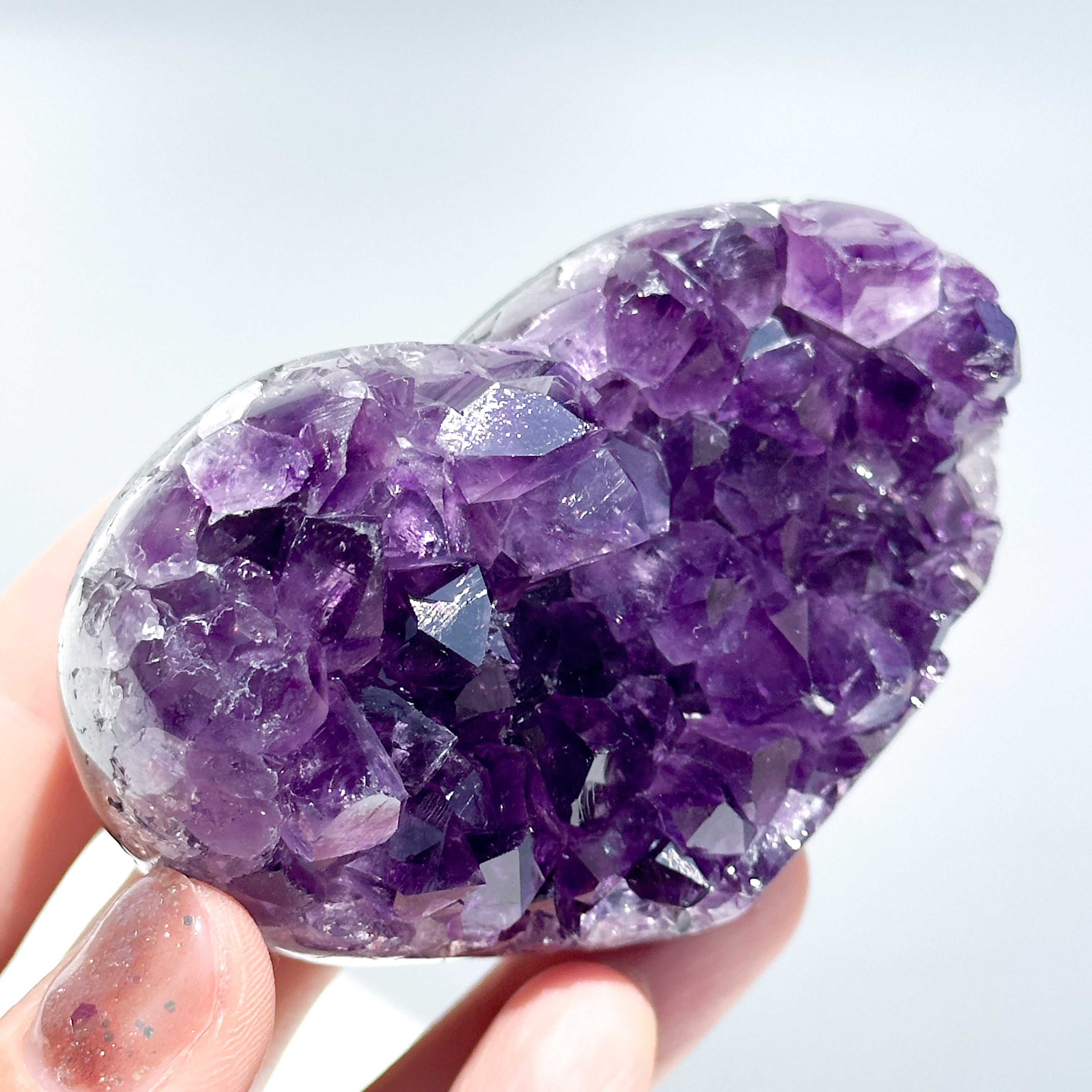 ウルグアイ産アメジスト ハート12◇ Amethyst ◇天然石・鉱石