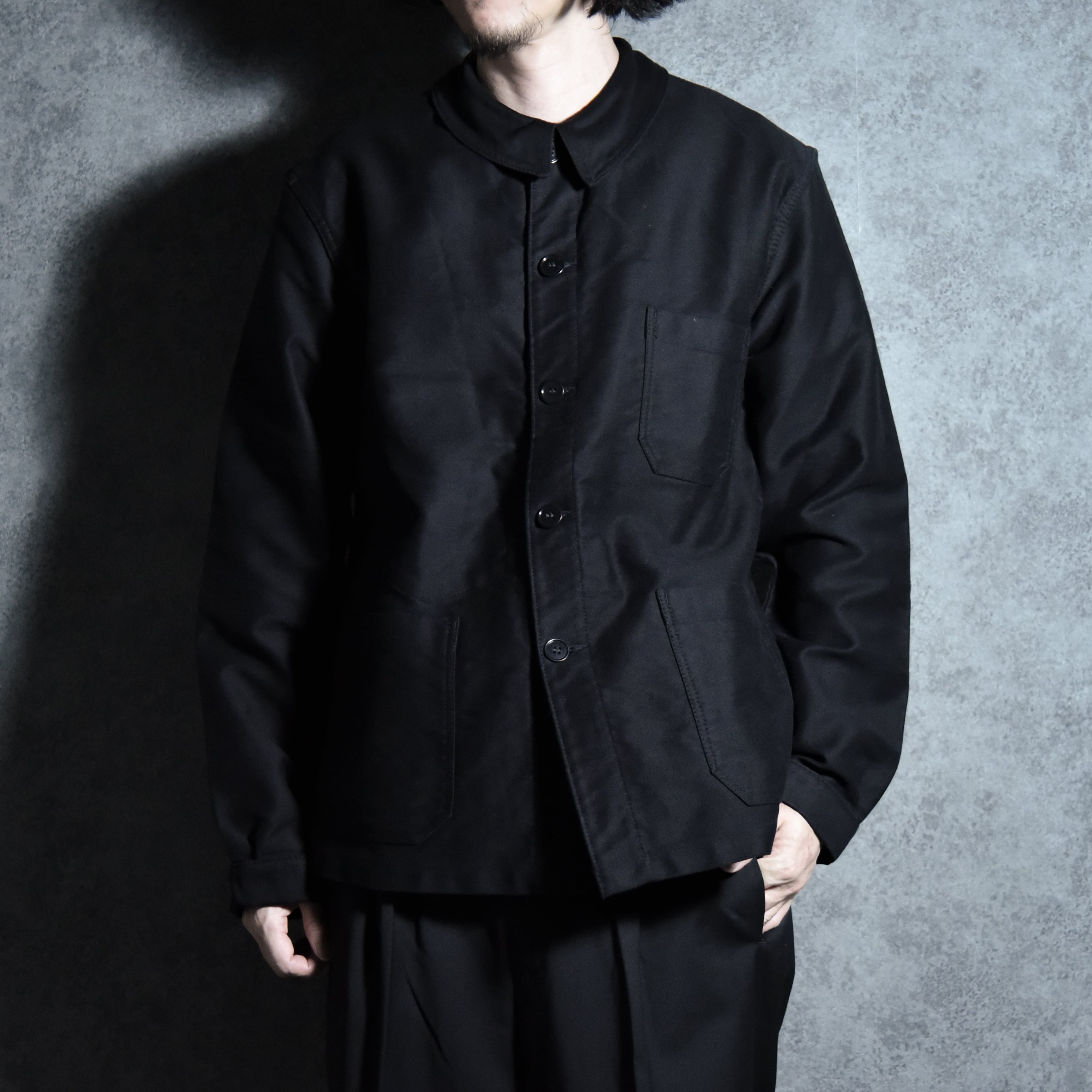 50s BEAU-FORT Black Moleskin French Work Jacket ブラック