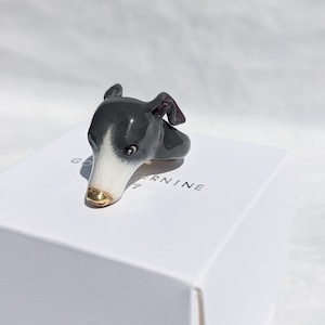 【goodafternine】　Italian gray hound ring-blue-