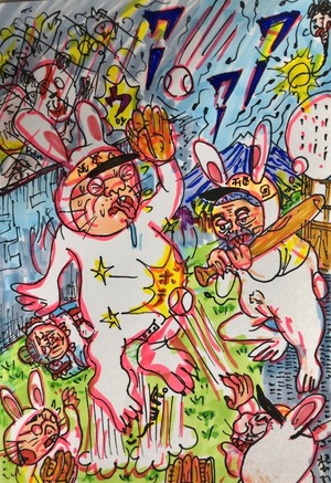 原画・着色ドローイング『痛い』B6