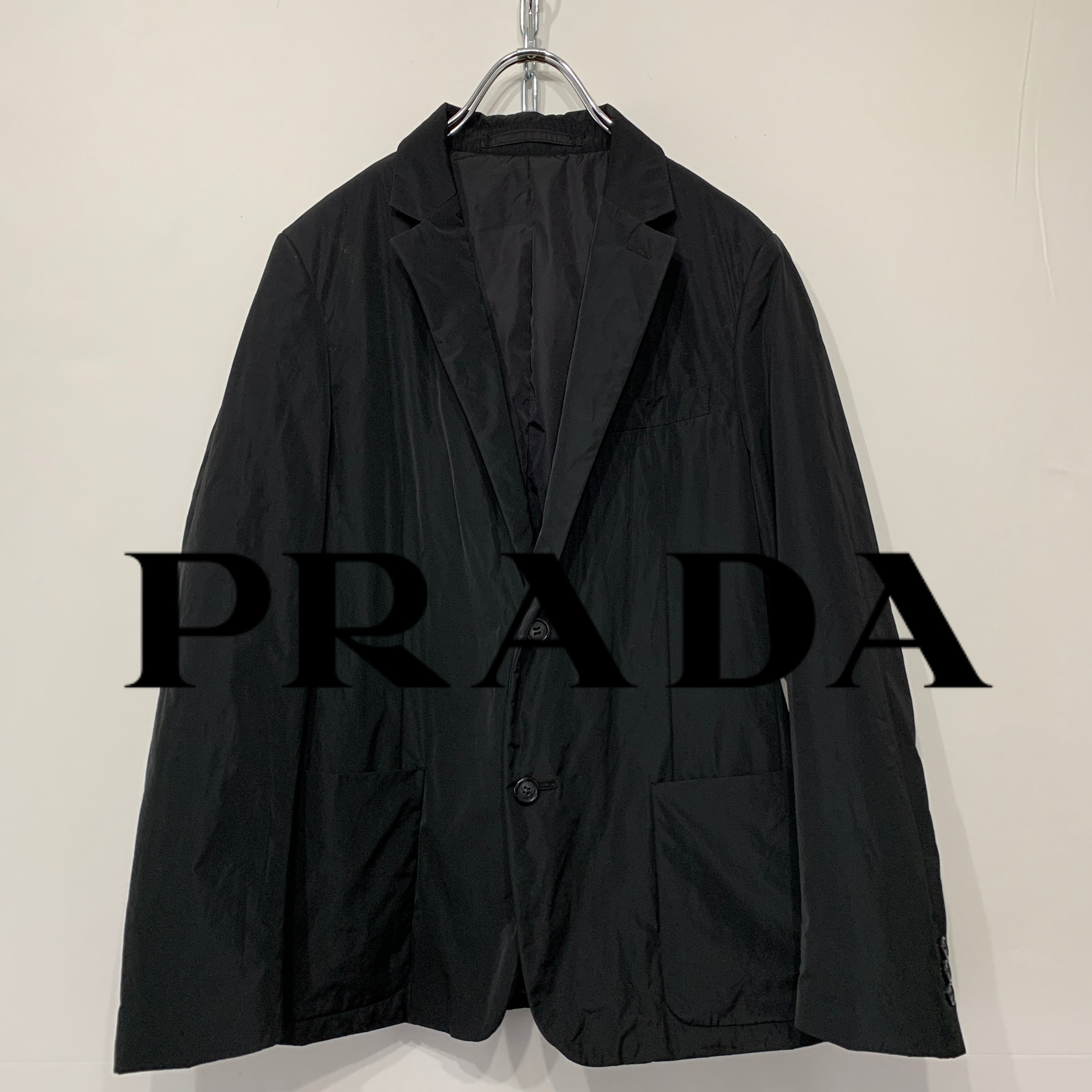 PRADA】プラダ 高密度ナイロンブラックテーラードジャケット