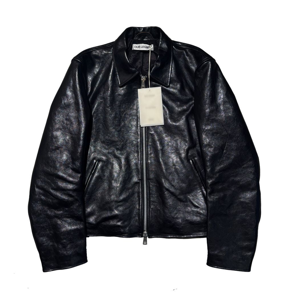 OUR LEGACY アワーレガシー MINI JACKET Top Dyed Black Leather