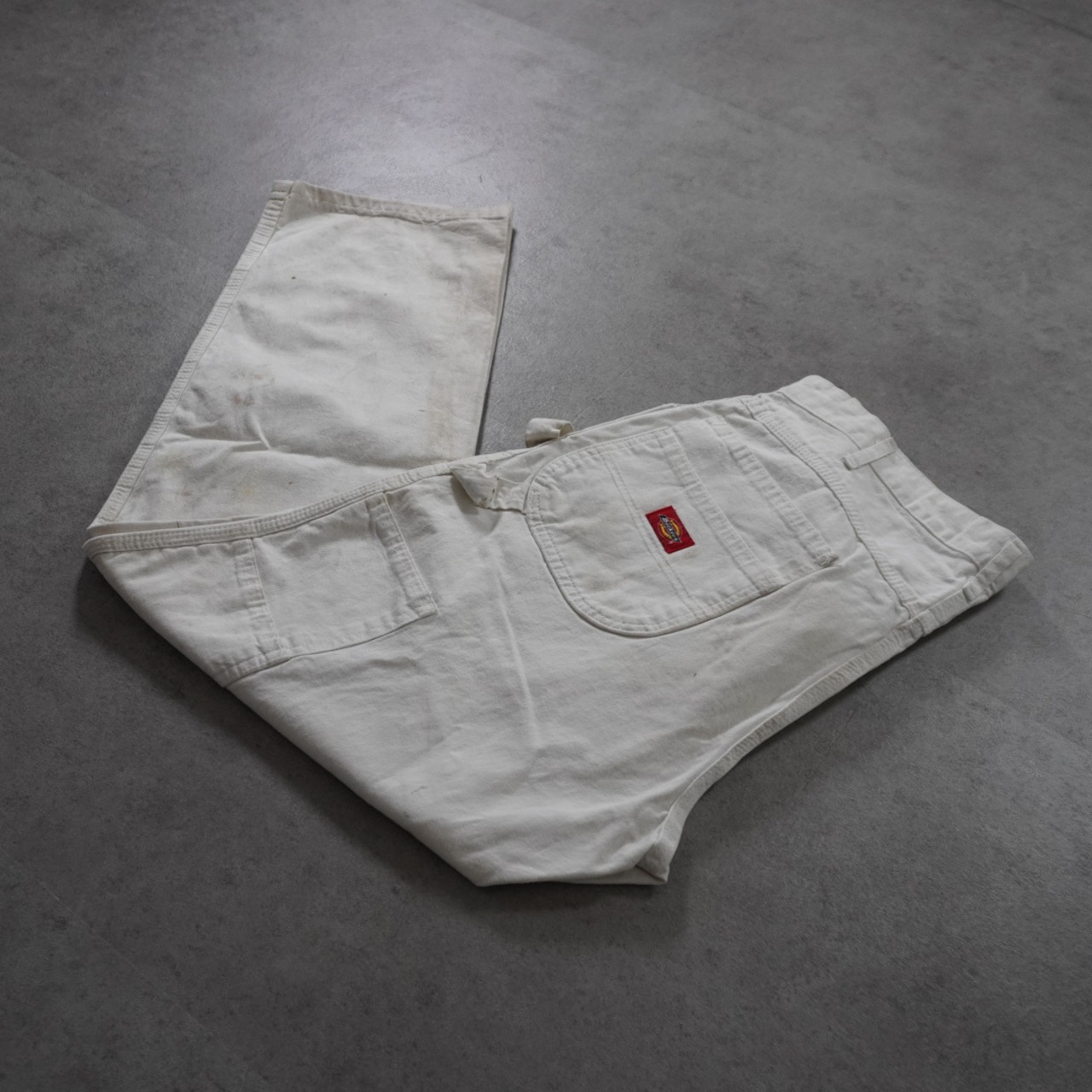 Dickies Distressed White Painter Pants W36L32 古着 - 1